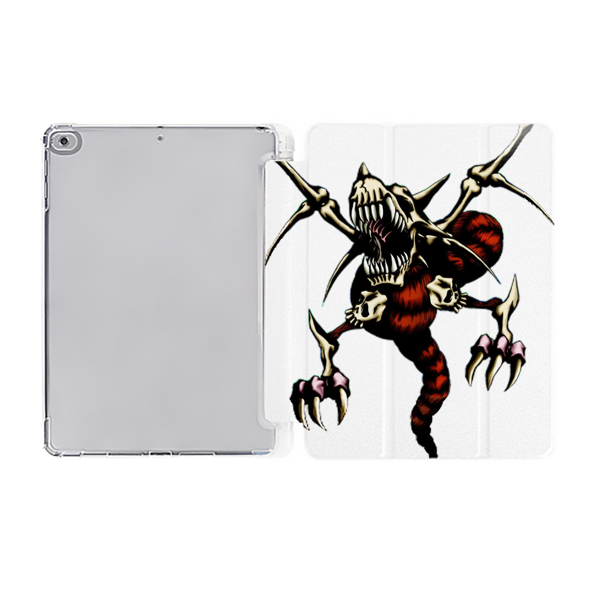 （画像用） 遊☆戯☆王 Yu-Gi-Oh! IPad ケース ペン収納付き 三つ折りスタンド PUレザー×シリコン 対応機種9.5/10.5/10.9インチ